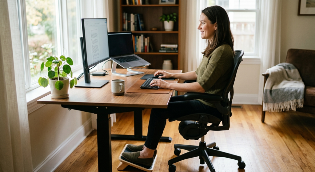 improve posture working from home tips​