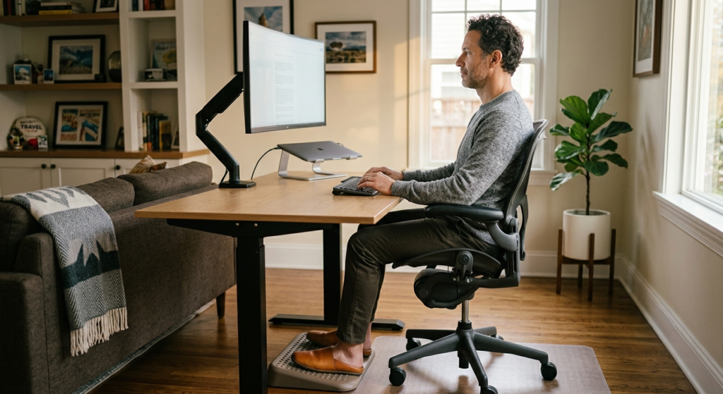 improve posture working from home tips​