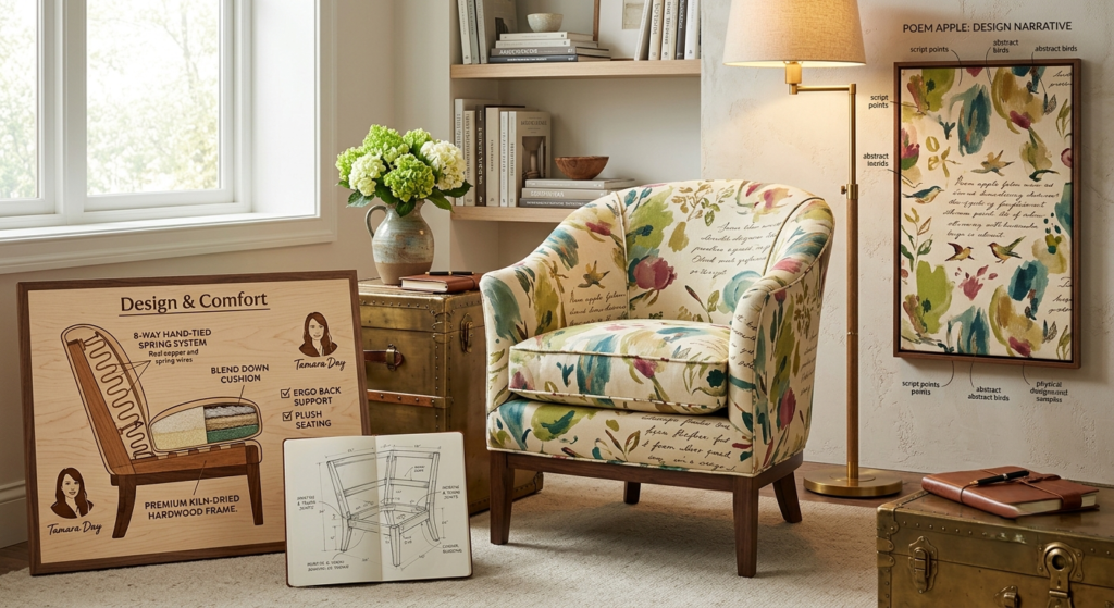 spectra home tamara day warwick poem apple chair​